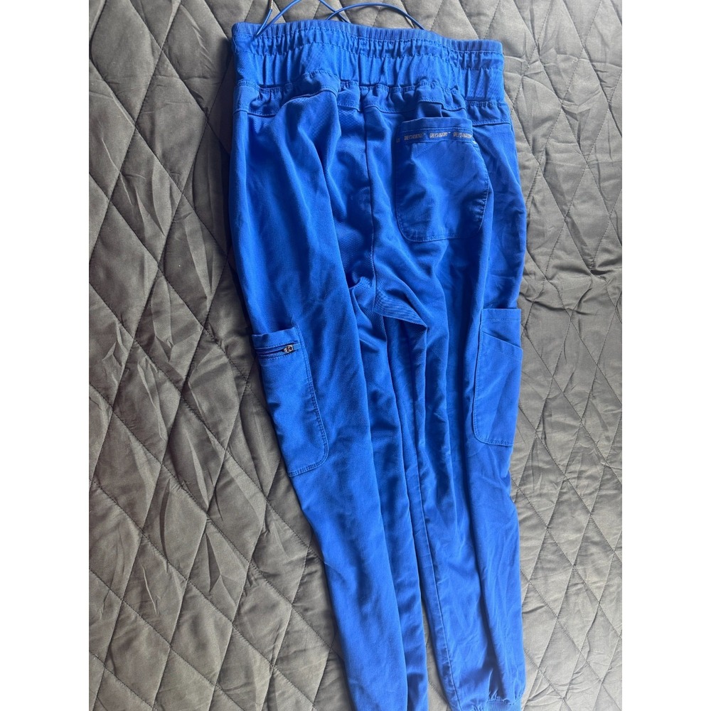 Grey's Anatomy Jogger Scrub Pants Womens S Blue Spandex Stretch Wear By Barco - Picture 1 of 10